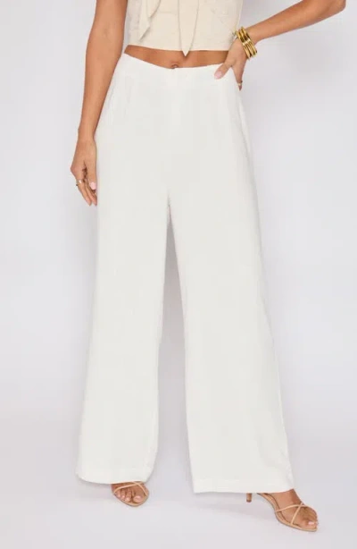 Vici Collection Brunch Ready Wide Leg Pants In White