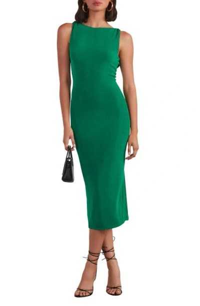 Vici Collection Calhoun Slinky Knit Midi Dress In Green