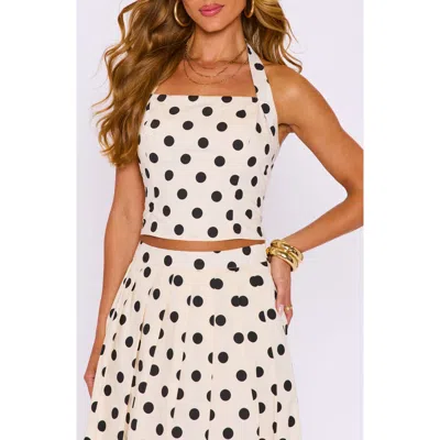 Vici Collection Cami Polka Dot Halter Top In White
