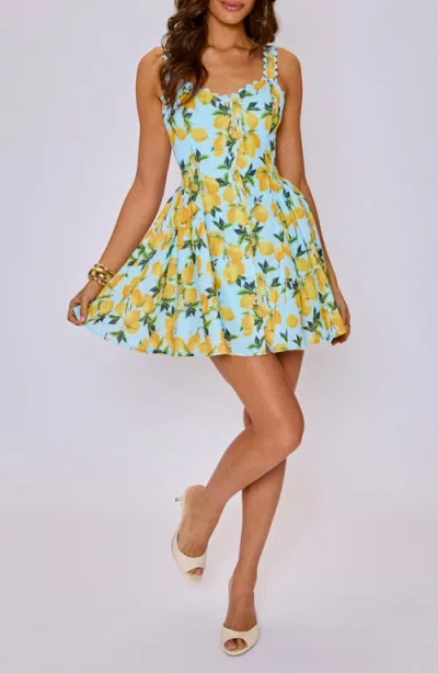 Vici Collection Camille Lemon Print Minidress In Multi