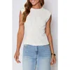 Vici Collection Cory Twist Front Rib Top In White
