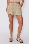 Vici Collection Ellory Drawstring Shorts In Neutral