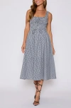 Vici Collection Georgia Gingham Fit & Flare Dress In Blue
