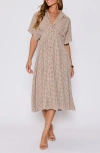 Vici Collection Jessica Gingham Shirtdress In Neutral