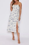 Vici Collection Jessie Fit & Flare Milkmaid Sundress In White