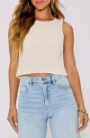 Vici Collection Jodie Rib Sleeveless Sweater In White