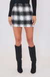 Vici Collection Kerry Plaid Miniskirt In Black