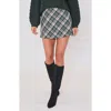 Vici Collection Laci Plaid Miniskirt In Gray