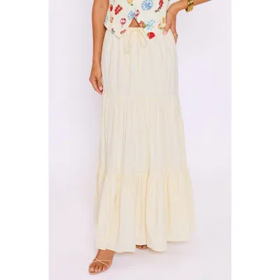 Vici Collection Lily Tiered Maxi Skirt In Neutral