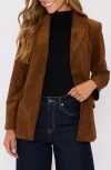 Vici Collection Maeve Faux Suede Blazer In Brown