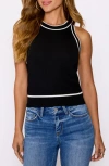 Vici Collection Melissa Contrast Stripe Knit Tank In Black