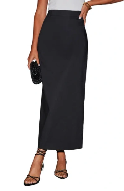 Vici Collection Naima Pencil Midi Skirt In Black