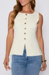 Vici Collection Paris Button-up Sweater Vest In White