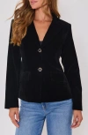 Vici Collection Polished Way Velvet Blazer In Black