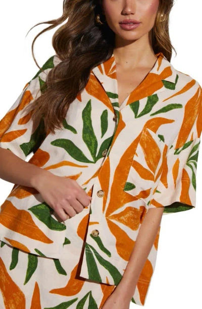 Vici Collection Rainforest Camp Shirt In Tropical