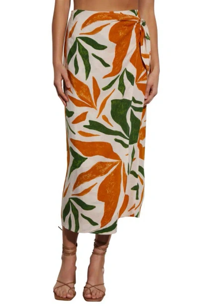 Vici Collection Rainforest Print Cover-up Maxi Skirt In Tropical