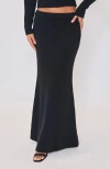 Vici Collection Ruby Flute Rib Maxi Skirt In Black