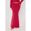 Vici Collection Ruby Flute Rib Maxi Skirt In Red