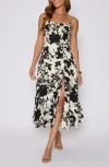 Vici Collection Sabine Fit & Flare Milkmaid Sundress In Multi