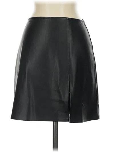 Pre-owned Vici Faux Leather Skirt In Black