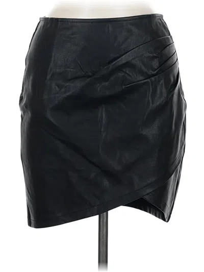 Pre-owned Vici Faux Leather Skirt In Black