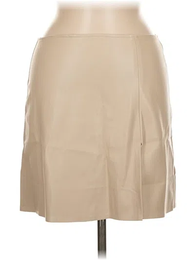 Pre-owned Vici Faux Leather Skirt In Brown