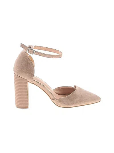 Pre-owned Vici Heels In Tan