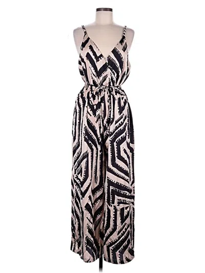 Pre-owned Vici Jumpsuit In Tan
