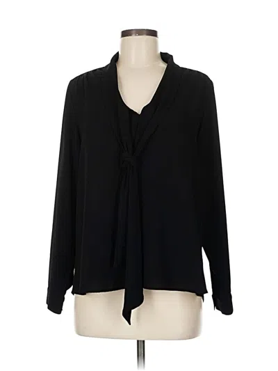 Pre-owned Vici Long Sleeve Blouse In Black