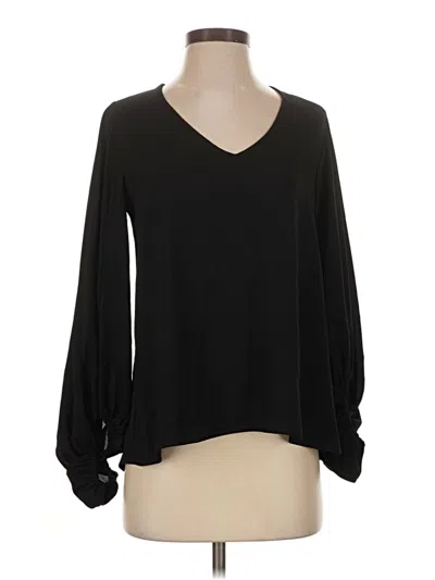 Pre-owned Vici Long Sleeve Blouse In Black