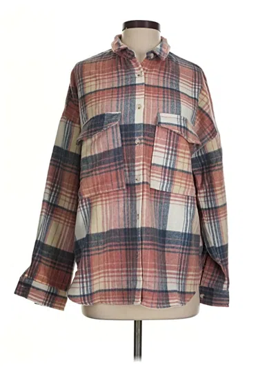 Pre-owned Vici Long Sleeve Blouse In Brown