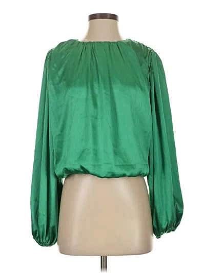 Pre-owned Vici Long Sleeve Blouse In Green