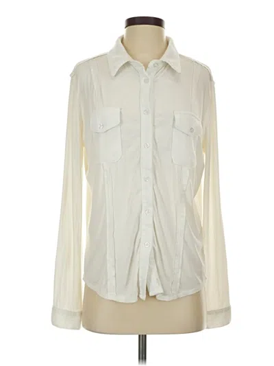 Pre-owned Vici Long Sleeve Blouse In Ivory