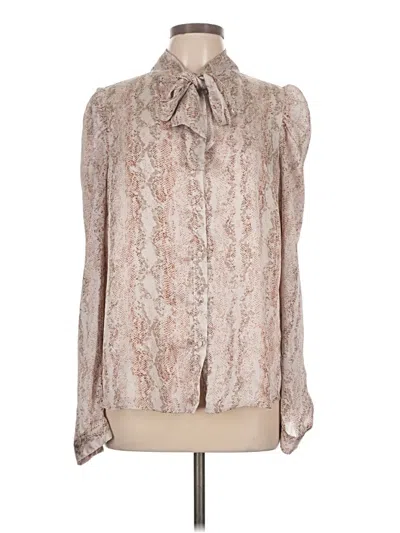 Pre-owned Vici Long Sleeve Blouse In Ivory