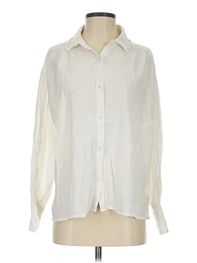 Pre-owned Vici Long Sleeve Blouse In Ivory