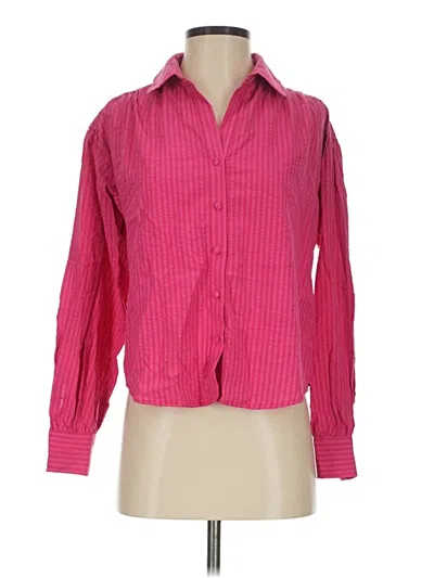 Pre-owned Vici Long Sleeve Blouse In Pink