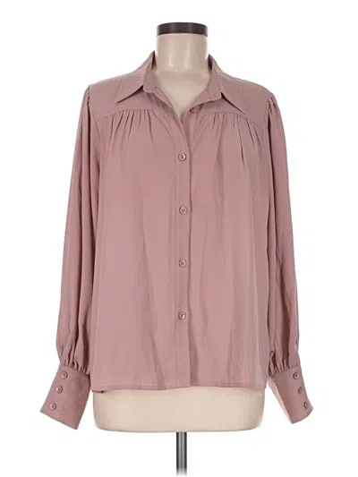 Pre-owned Vici Long Sleeve Blouse In Pink