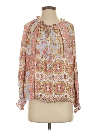 Pre-owned Vici Long Sleeve Blouse In Pink