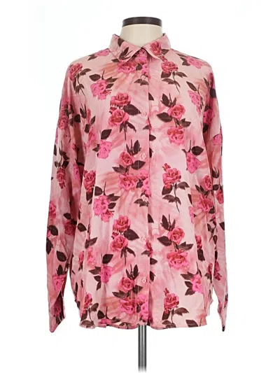 Pre-owned Vici Long Sleeve Blouse In Pink