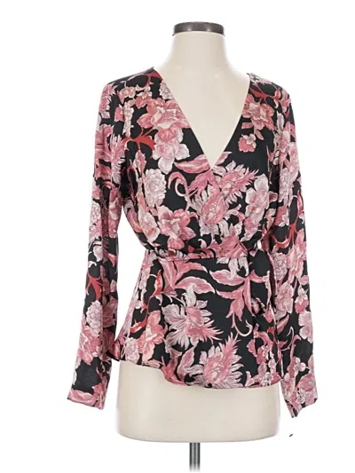 Pre-owned Vici Long Sleeve Blouse In Pink