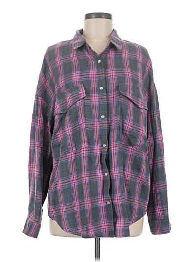Pre-owned Vici Long Sleeve Blouse In Purple