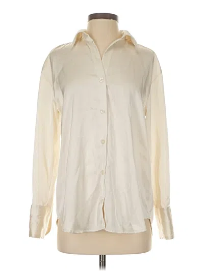 Pre-owned Vici Long Sleeve Blouse In White