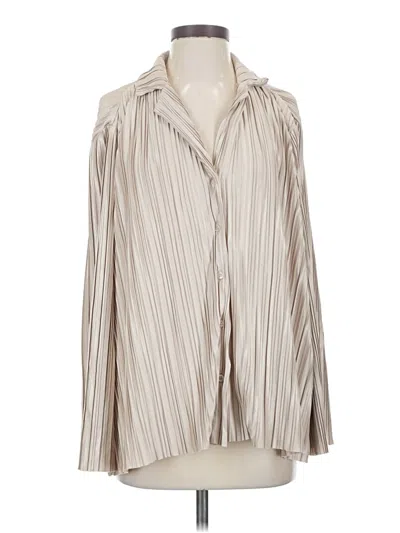 Pre-owned Vici Long Sleeve Blouse In White
