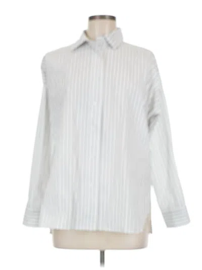 Pre-owned Vici Long Sleeve Blouse In White