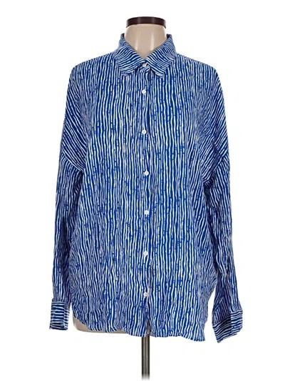 Pre-owned Vici Long Sleeve Button Down Shirt In Blue