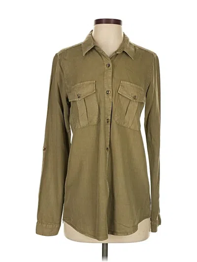 Pre-owned Vici Long Sleeve Button Down Shirt In Green