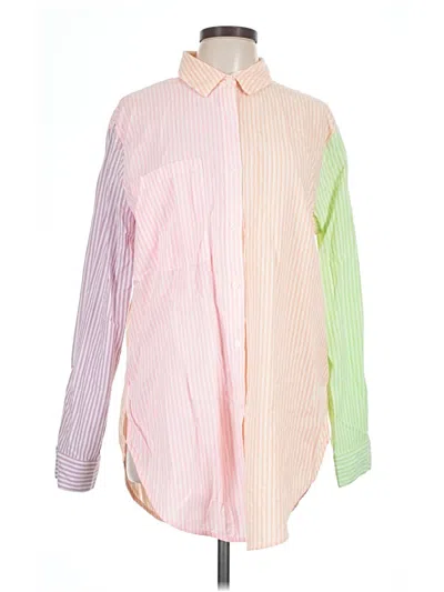 Pre-owned Vici Long Sleeve Button Down Shirt In Pink