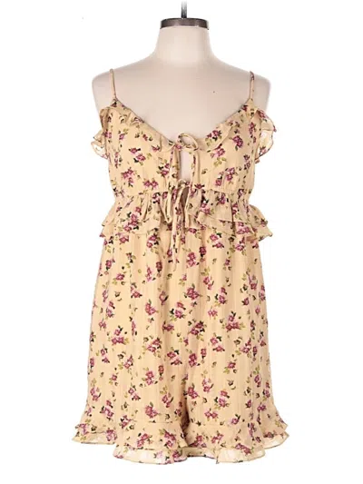 Pre-owned Vici Romper In Tan