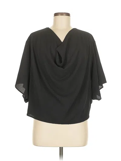 Pre-owned Vici Short Sleeve Blouse In Black