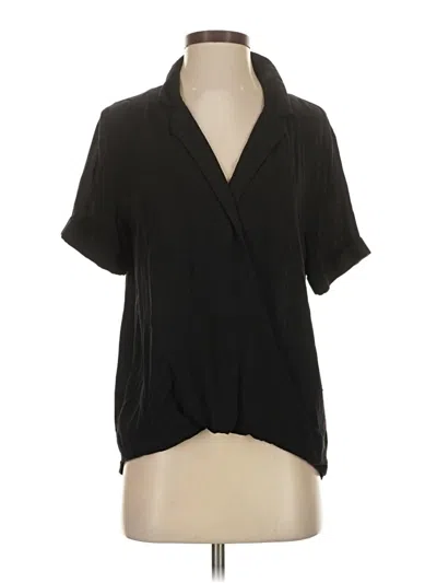 Pre-owned Vici Short Sleeve Blouse In Black